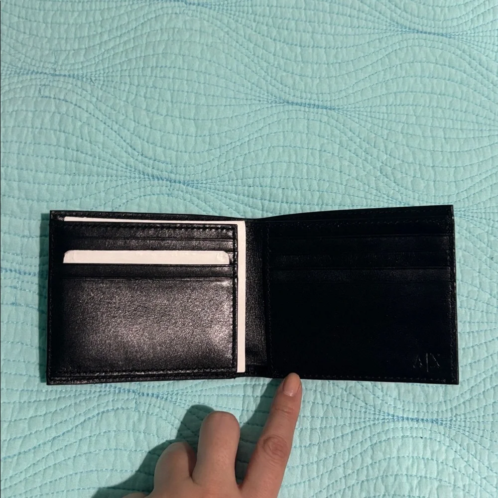 Armani Exchange Black Leather Wallet